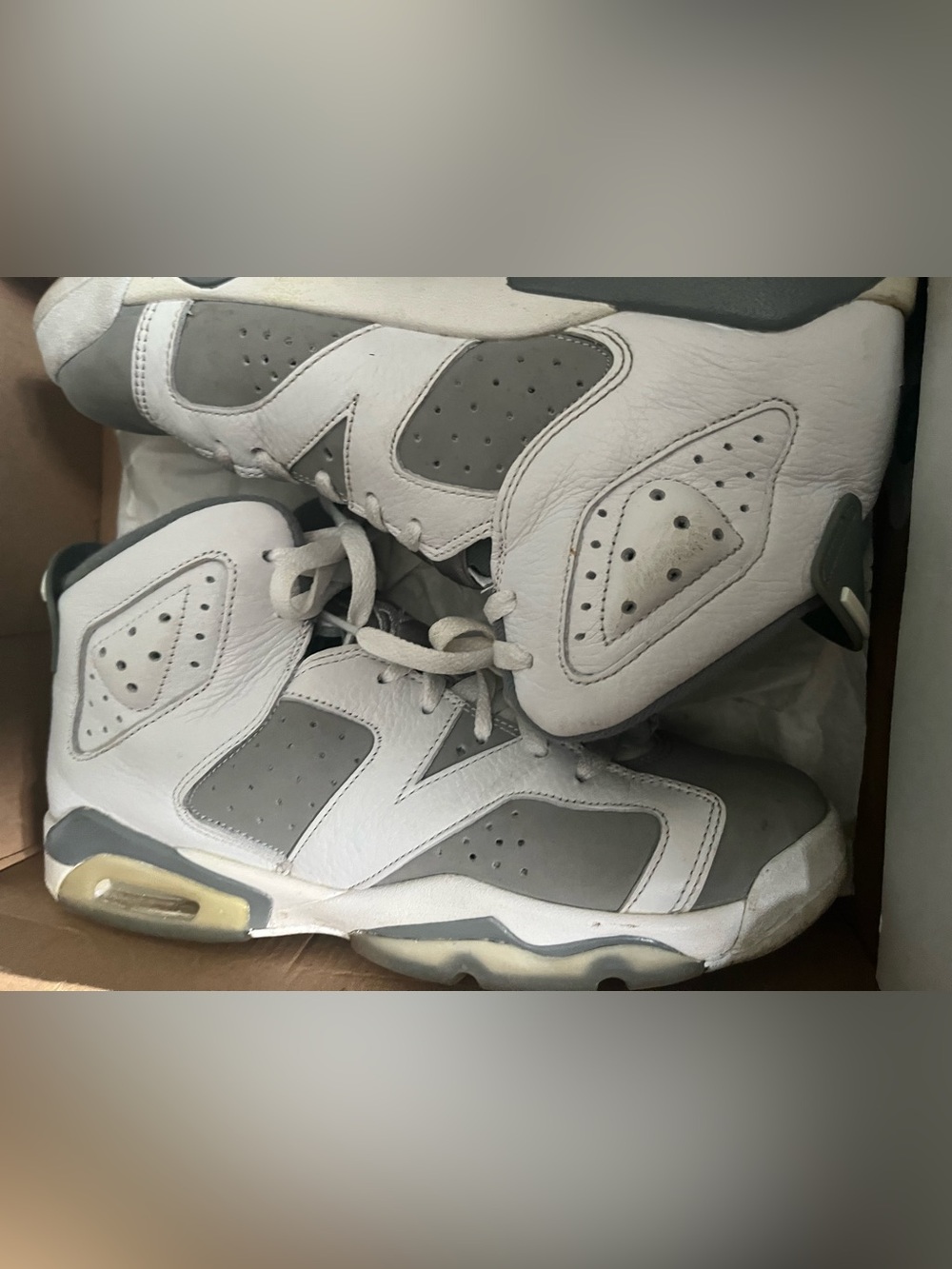 Jordan Kids White and Gray High-Top Sneakers